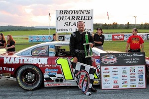 Rookie Josh Masterson of Bristol, VT earned his second Late Model win of the season at Devil's Bowl Speedway.