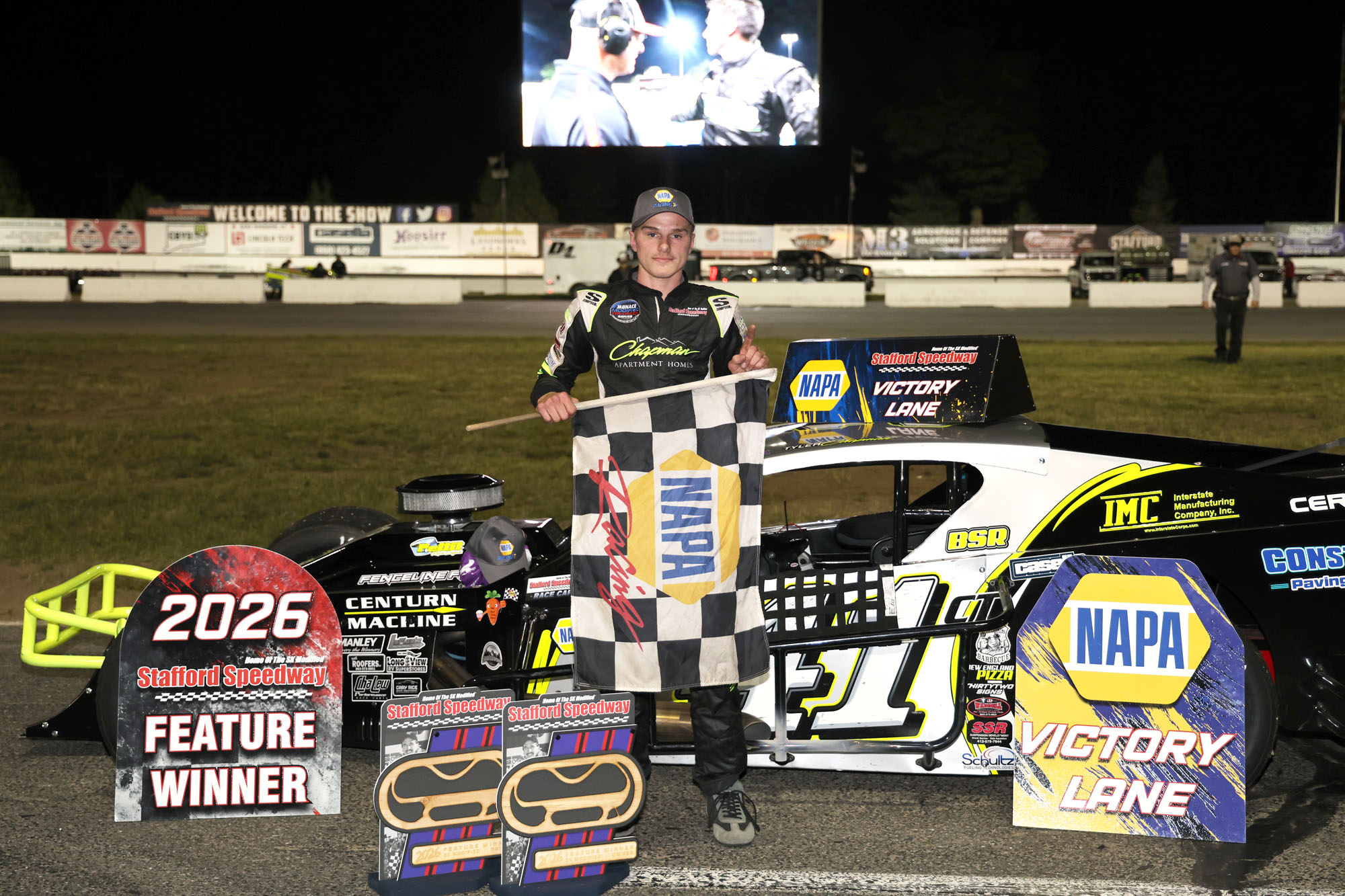 Tyler Chapman Leads Stafford SK Modifieds