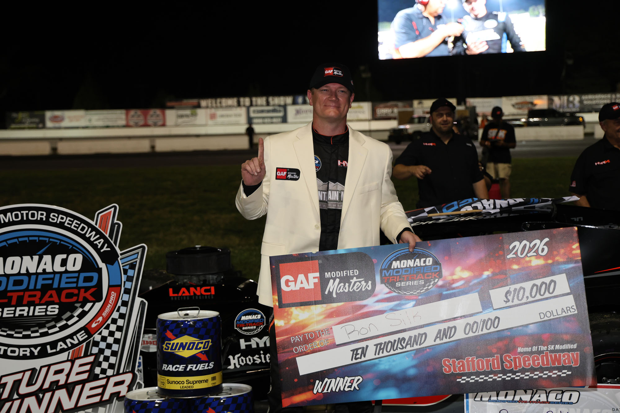 Ron Silk Wins GAF Roofing Modified Masters at Stafford Speedway