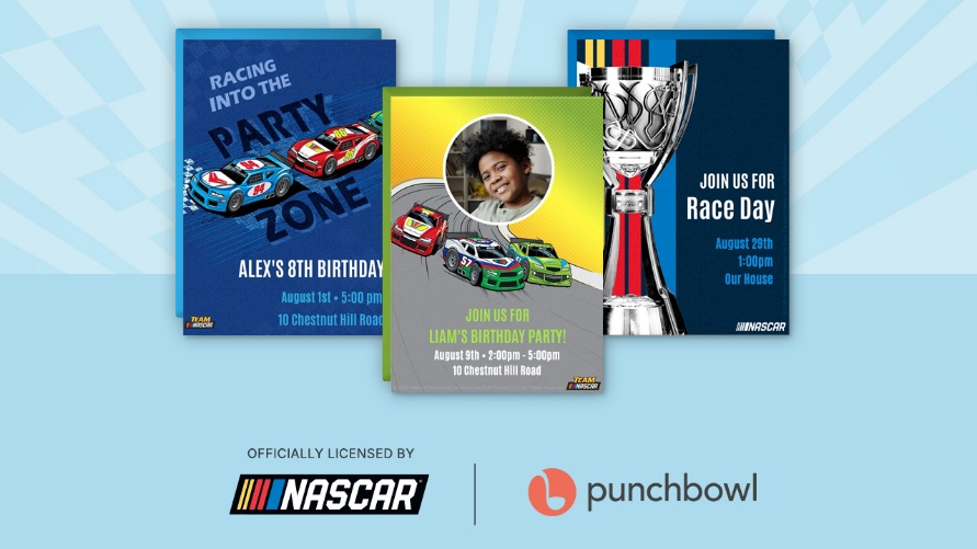 Punchbowl and NASCAR Debut Online Invitations
