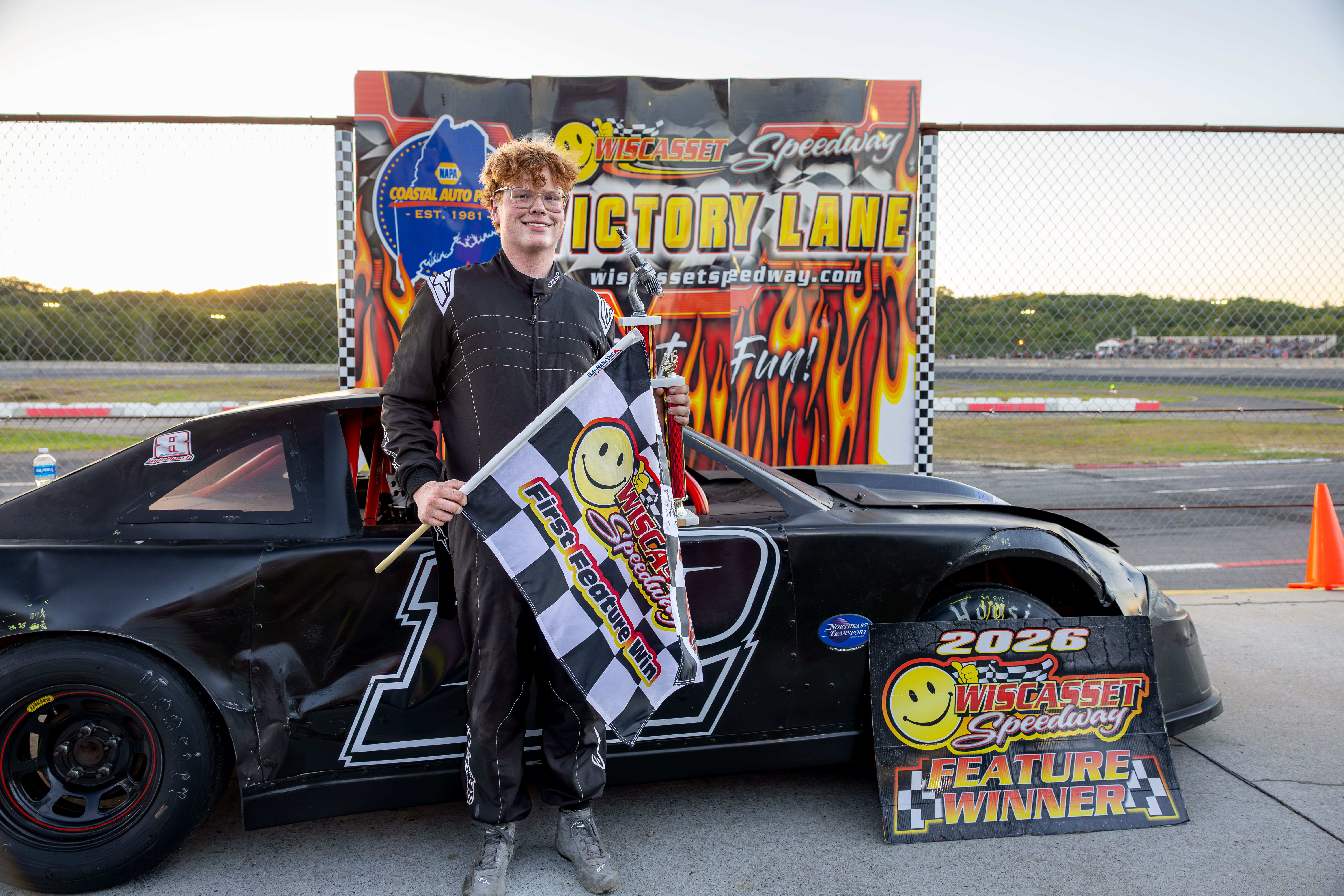Tyler Dinsmore Scores First Career Win at Wiscasset Speedway