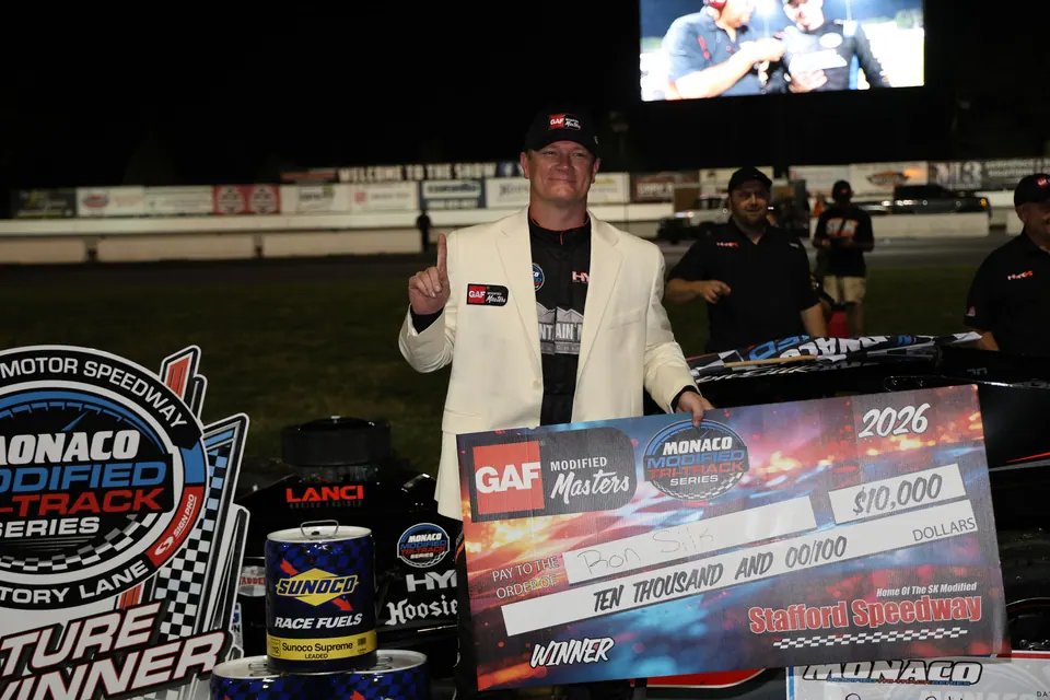 Ron Silk Wins GAF Roofing Modified Masters at Stafford Speedway