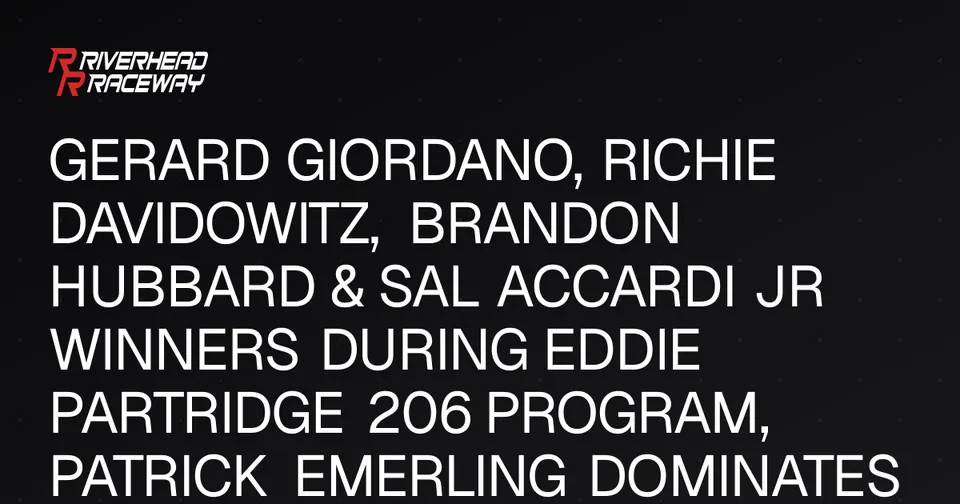 Giordano, Davidowitz, Hubbard, Accardi Jr. Win Major Races
