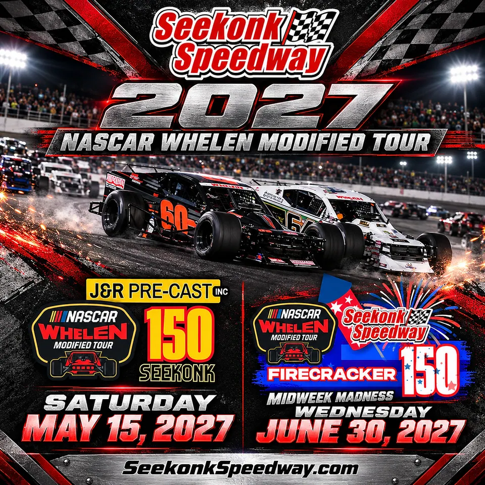 NASCAR Whelen Modified Tour visits Seekonk Speedway twice in 2027