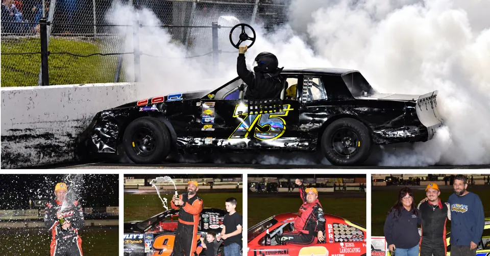 Stafford Speedway Champions: Rocco, Gray, Barry, Lavoie, Waterman